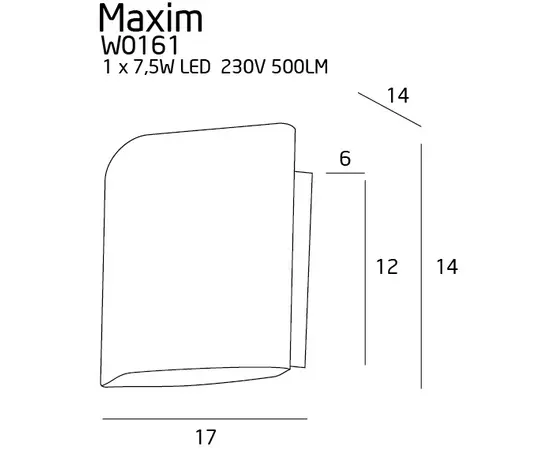 MAXLIGHT Maxim W0161 kinkiet DARMOWA WYSYŁKA W 24h